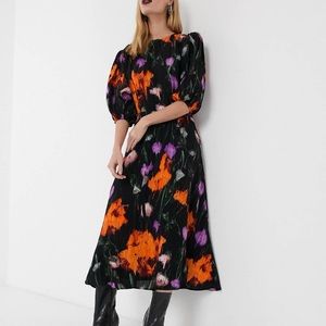 NWOT ASOS White label puff sleeve midi dress